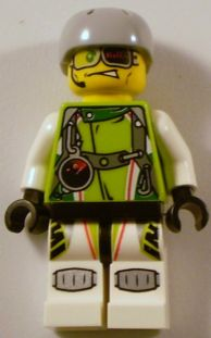 LEGO Minifigure-Team X-treme Daredevil 2 (DEX-treme) - Sports Helmet-World Racers-WR005-Creative Brick Builders